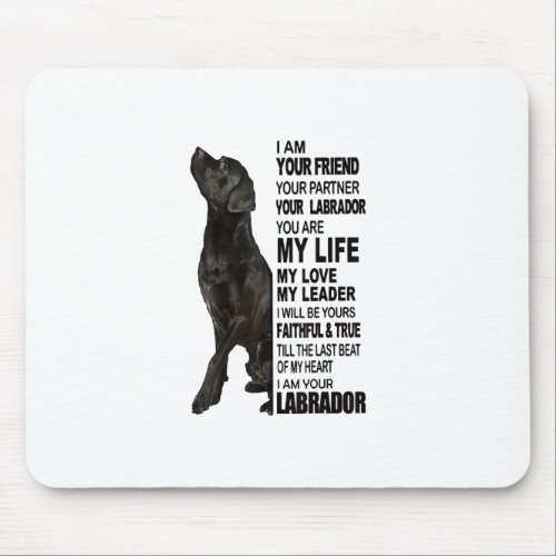 Labrador Retriever Gifts  Black Lab Face Picture Mouse Pad