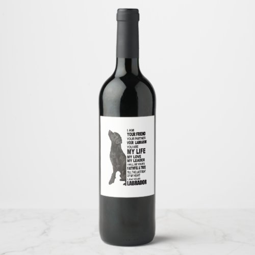 Labrador Retriever Gifts Black Lab Wine Label