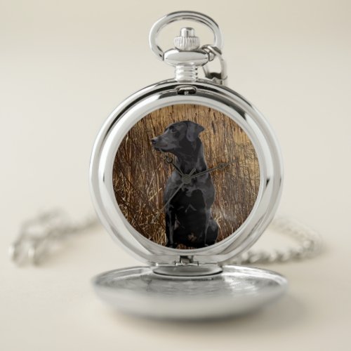 Labrador Retriever Gifts Black Labrador Pocket Watch