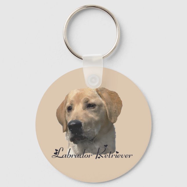 Labrador Retriever Gifts Yellow Lab Keychain (Front)