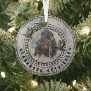 Labrador Retriever Glass Ornament
