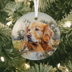 Labrador Retriever  Glass Ornament