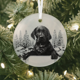 Labrador Retriever Glass Ornament