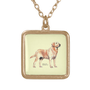 Labrador Retriever Gold Plated Necklace