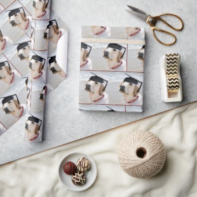 Labrador Retriever Graduate With Cap Wrapping Paper