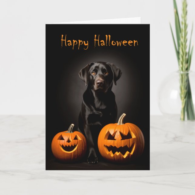 Labrador Retriever Halloween Card (Front)