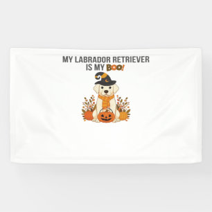 Labrador Retriever Halloween Dog Funny Spooky Boo Banner