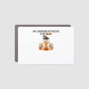 Labrador Retriever Halloween Dog  Funny Spooky Boo Car Magnet