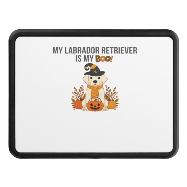 Labrador Retriever Halloween Dog  Funny Spooky Boo Hitch Cover (Front)