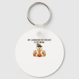 Labrador Retriever Halloween Dog  Funny Spooky Boo Keychain