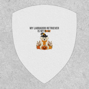 Labrador Retriever Halloween Dog  Funny Spooky Boo Patch