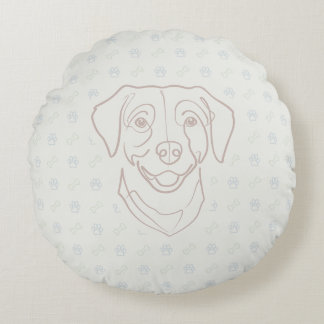 Labrador Retriever. Happiness Edition! Round Pillow