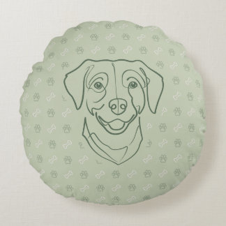 Labrador Retriever. Happiness Edition! Round Pillow
