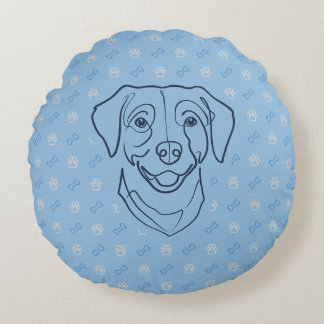 Labrador Retriever. Happiness Edition! Round Pillow