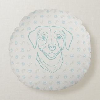 Labrador Retriever. Happiness Edition! Round Pillow