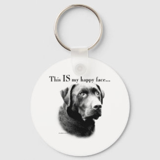 Labrador Retriever Happy Face Keychain