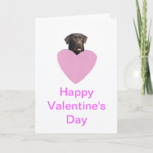 Labrador Retriever Happy Valentine's Day Holiday Card