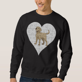 Labrador Retriever Heart Jigsaw Pieces Labrador Re Sweatshirt