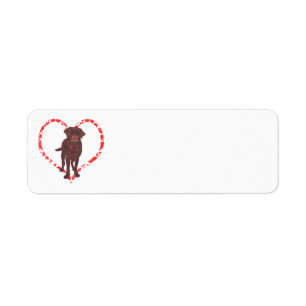 LABRADOR RETRIEVER HEART LABEL