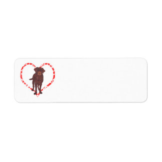 LABRADOR RETRIEVER HEART LABEL