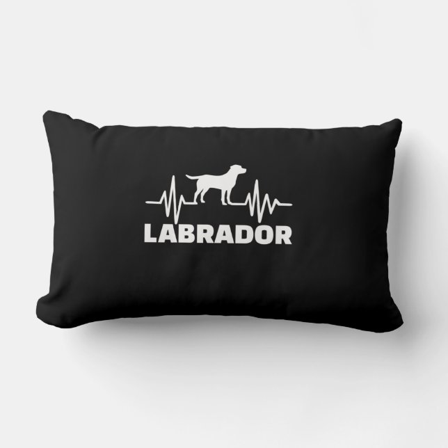 Labrador Retriever Heartbeat Lumbar Pillow (Front)