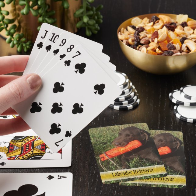 Labrador Retriever Hunting Dog Template Photo  Poker Cards (In Situ)