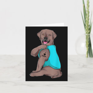 Labrador Retriever I Love Dad Tattoo Apparel, Dog  Card