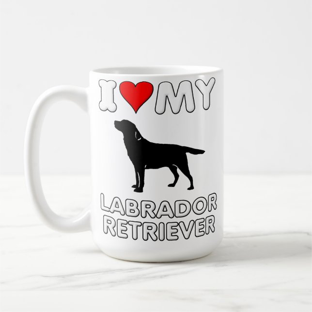 Labrador Retriever I Love Heart My Mug (Left)