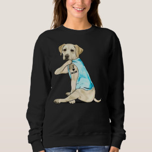 Labrador Retriever I Love Mom Tattoos Sweatshirt