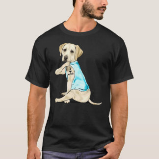 Labrador Retriever I Love Mom Tattoos T-Shirt