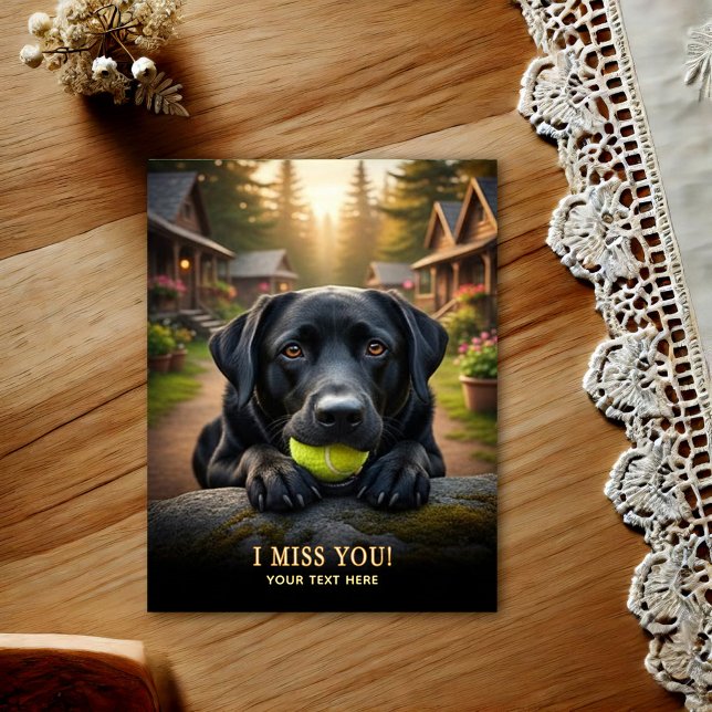 Labrador Retriever I Miss You Postcard (Creator Uploaded)