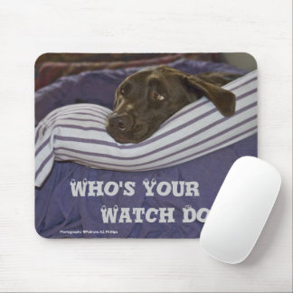 Labrador Retriever In Bed Mouse Pad