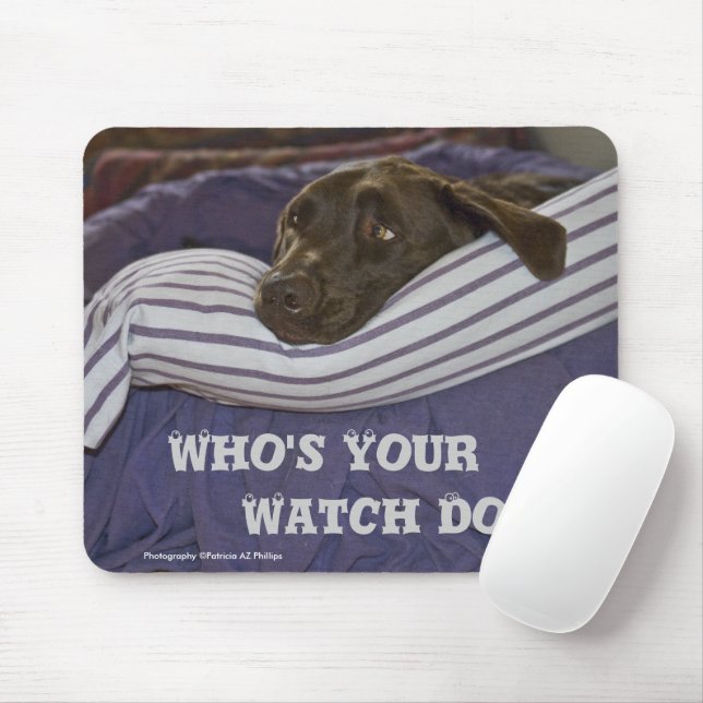 Labrador Retriever In Bed Mouse Pad (With Mouse)