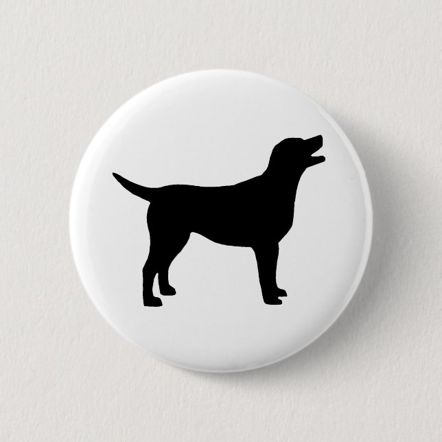 Labrador Retriever (in black) Pinback Button (Front)