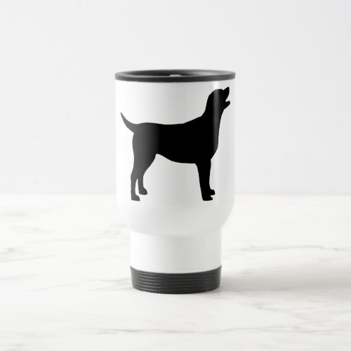 Labrador Retriever in black Travel Mug