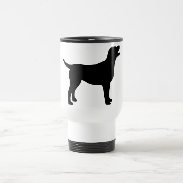 Labrador Retriever (in black) Travel Mug (Center)
