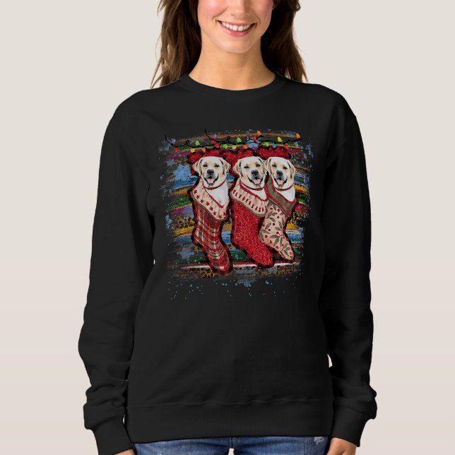 Labrador Retriever In Socks Dog Sweatshirt (Front)