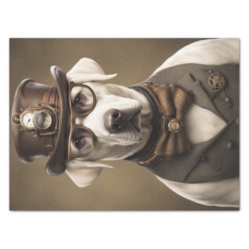 Labrador Retriever in Steampunk style decoupage Tissue Paper