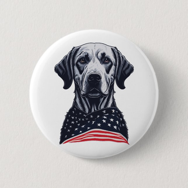 labrador retriever Independence Day Button (Front)