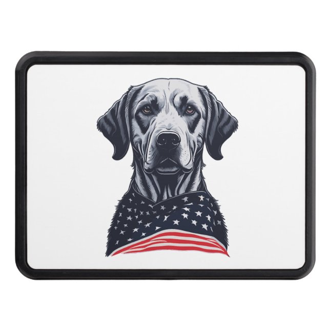 labrador retriever Independence Day Hitch Cover (Front)