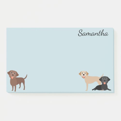 Labrador Retriever Lab Black Yellow Chocolate Post_it Notes