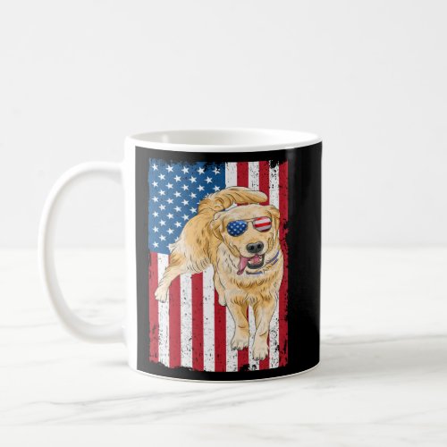 Labrador Retriever Lab Dad Mom American Flag Yello Coffee Mug