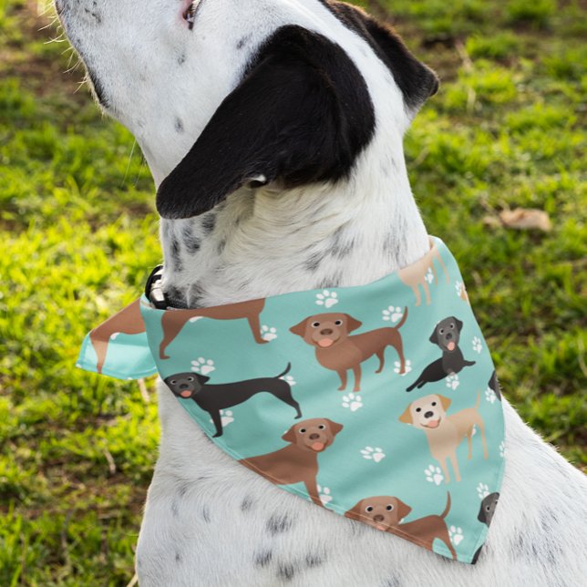 Labrador Retriever Lab Yellow Black Chocolate Bandana (Creator Uploaded)