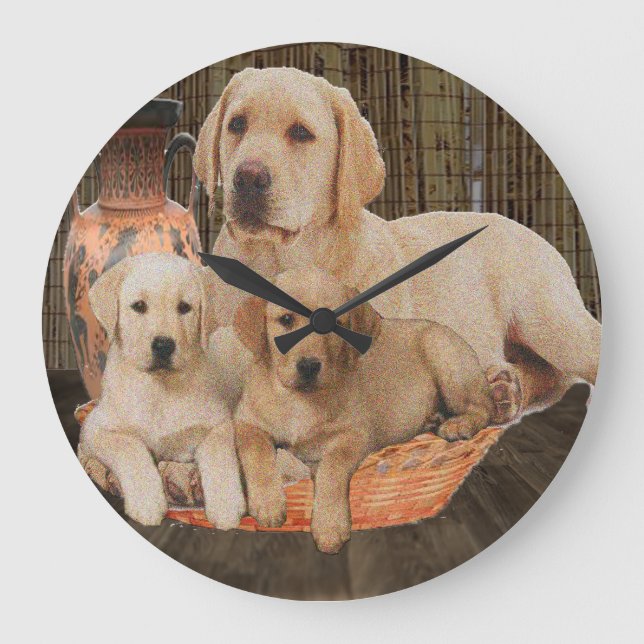 Labrador retriever  large clock (Front)