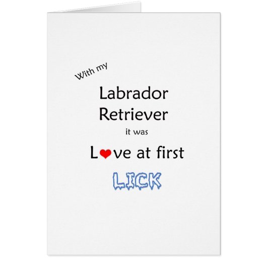 Labrador Retriever Lick Design (Front)