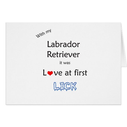 Labrador Retriever Lick Design Cards (Front Horizontal)