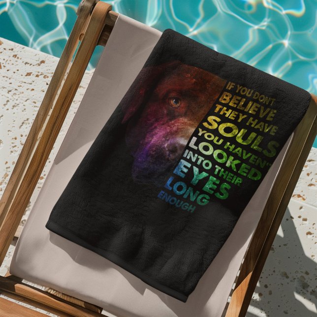 Labrador Retriever looked Into Their Eye Dog Lover Beach Towel (Creator Uploaded)