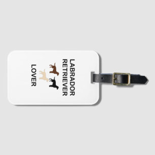 labrador retriever lover all colors silhouettes luggage tag