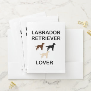 labrador retriever lover all colors silhouettes pocket folder