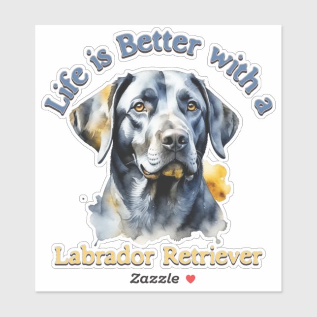 Labrador Retriever Lover bumper sticker decal (Sheet)